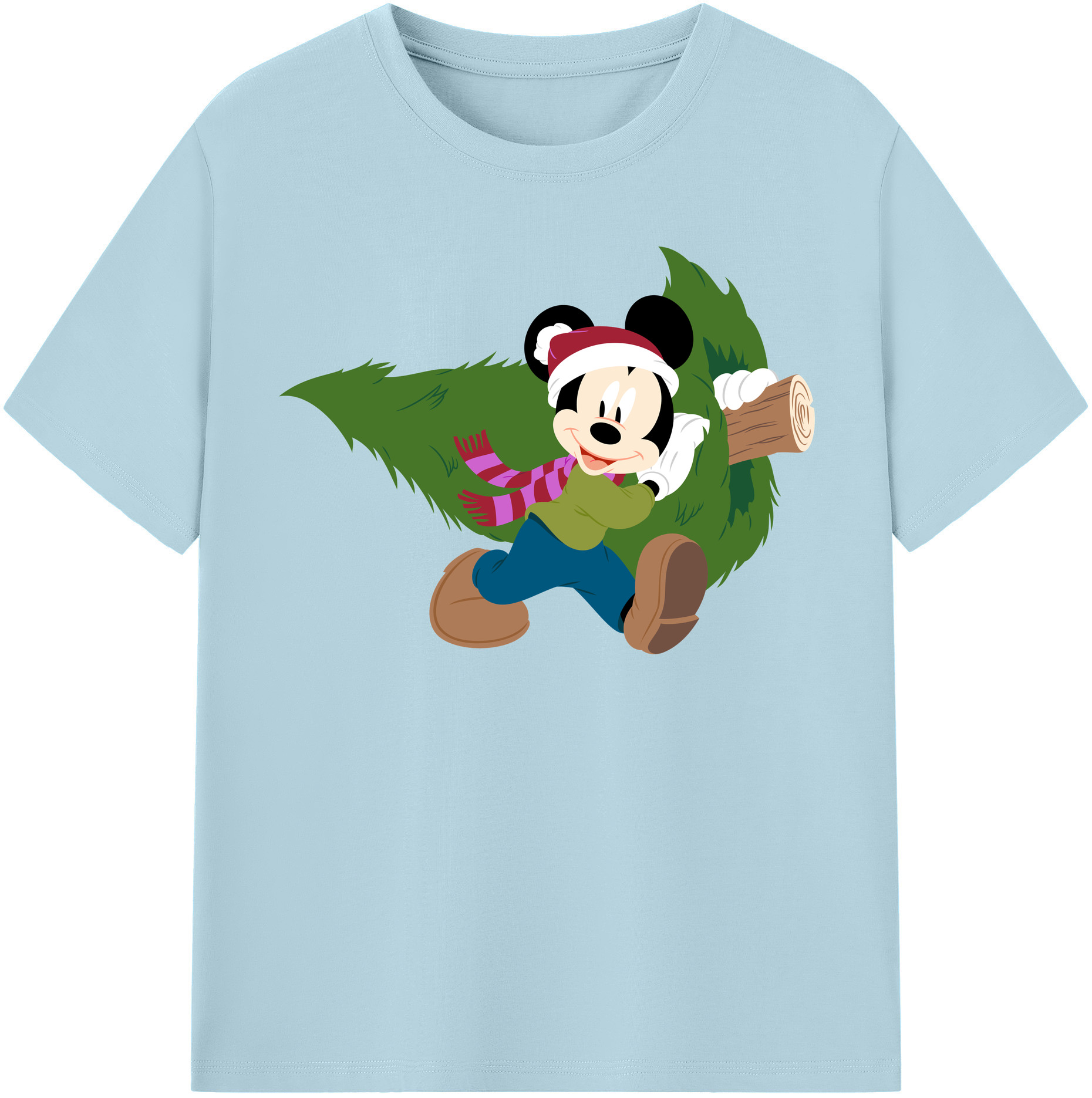 （画像用） ミッキーマウス Mickey Mouse 綿100％半袖Tシャツ（フロントプリント）